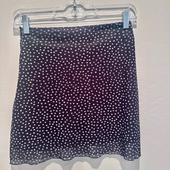 LA Hearts Black and White Floral Mesh Mini Skirt Size XS - Picture 3 of 5